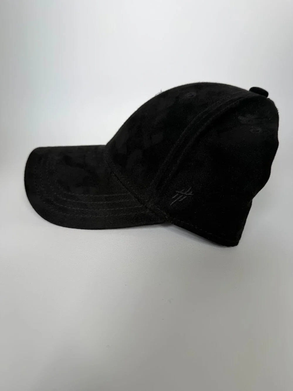 Weston Jon Boucher Luxe Suede Cap Brushed Onyx Black Leather Strap Hat O/S